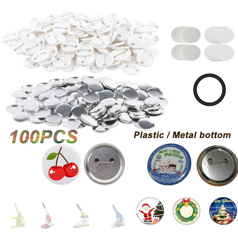 100PCS Blank Button Making Sup - Button Badge Blank 评论和价格