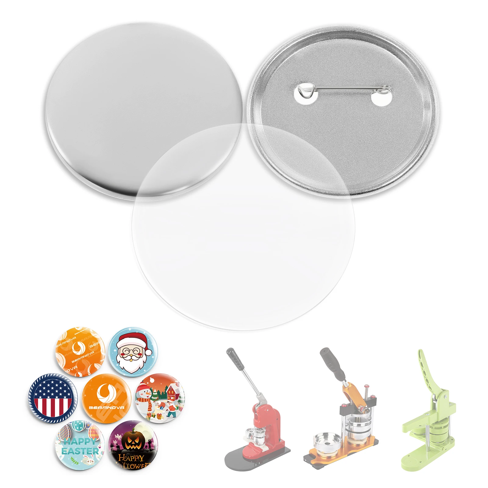 100set 58mm Blank Pin Button B - Button Badge Blank 评论和价格