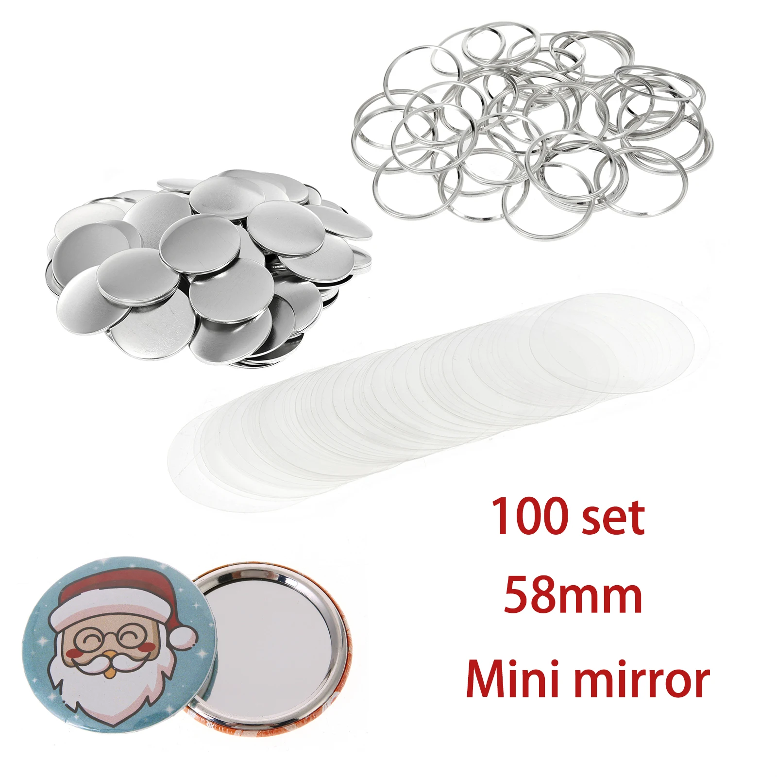 100set 58mm Blank Pin Button B - Button Badge Blank 评论和价格